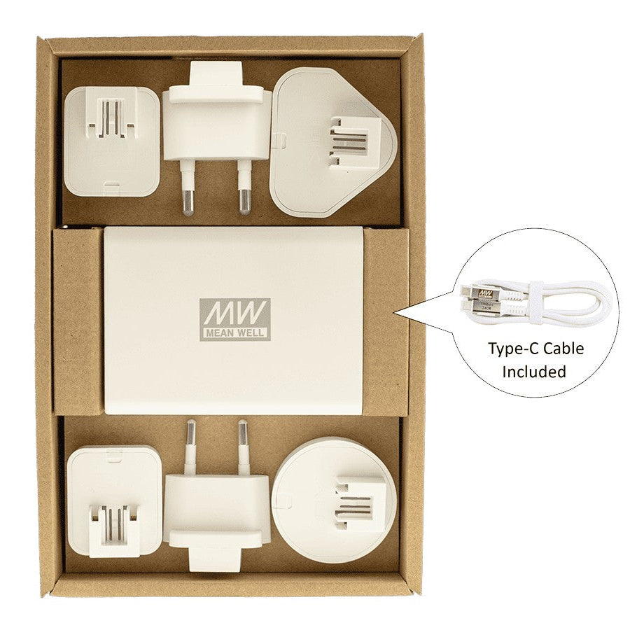 Wall-mounted (Level VI) — ITE 4-Port USB GaN Fast Charger