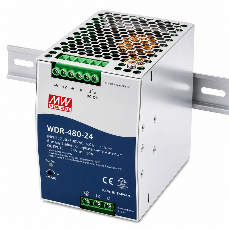 WDR-480-24 MEAN WELL Power Supply | HTD Electronics