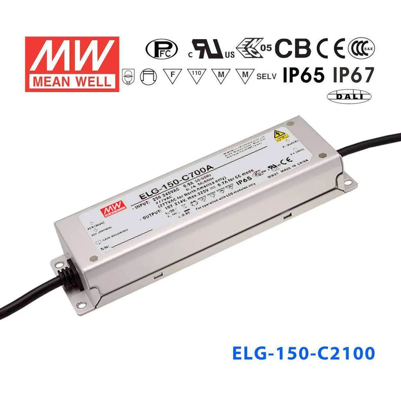 ELG-150-C2100DA MEAN WELL Power Supply | HTD Electronics