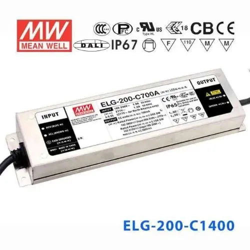ELG-200-C1400DA MEAN WELL Power Supply | HTD Electronics