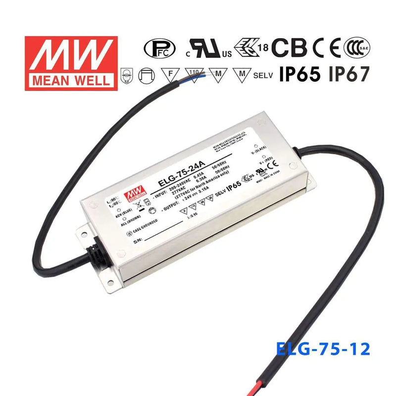 ELG-75-12D2 MEAN WELL Power Supply | HTD Electronics