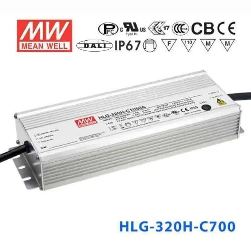 HLG-320H-C700DA MEAN WELL Power Supply | HTD Electronics