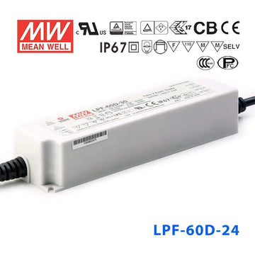 LPF-60D-24 MEAN WELL Power Supply | HTD Electronics